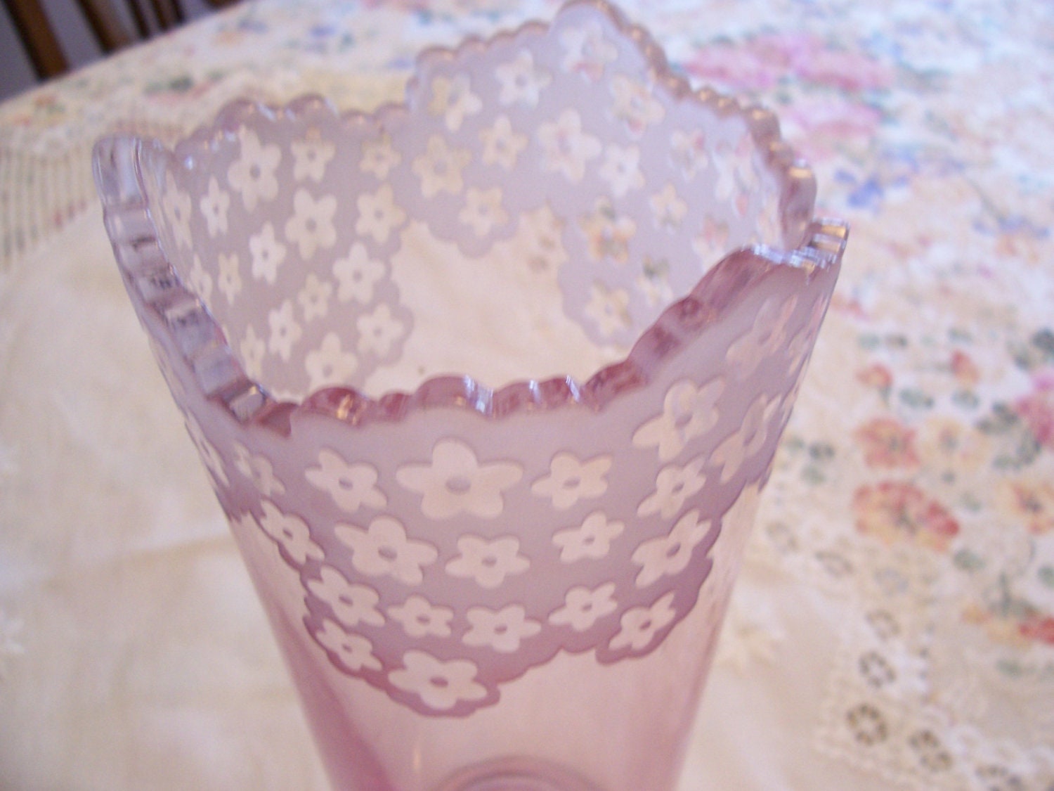 Vintage Pink Vase Galway Irish Crystal Pink Vase Etsy