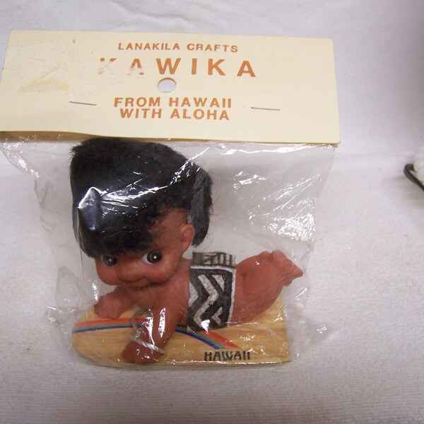 Vintage Hawaiian Souvenir Little Surfer Boy Doll Original Package