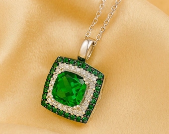 Handmade Nano Emerald Pendant in 925 Sterling Silver – Limited Edition Boho Statement Necklace