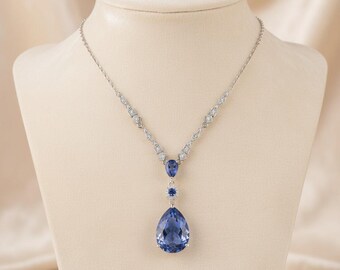 Exquisite Natural Tanzanite Pendant Necklace - Luxury Blue Gemstone Jewelry by Curación Holística | Handcrafted Exclusive Design with Healin