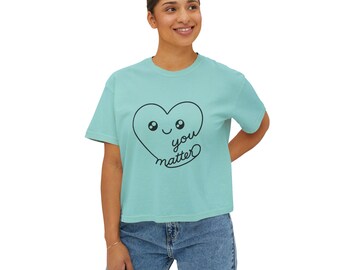 You Matter Heart | Cute Positive Message Crop Top