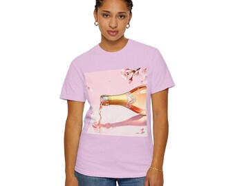 Rosé Wine T-Shirt | Pink Floral Graphic Tee
