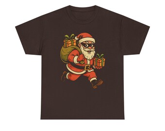 Vintage Santa 'Criminal' Christmas T-Shirt | Holiday Tee