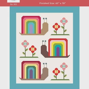 The Snail-Bow Quilt Pattern by Autumn Hollow Patchwork Printed Hard Copy Pieced + Applique
