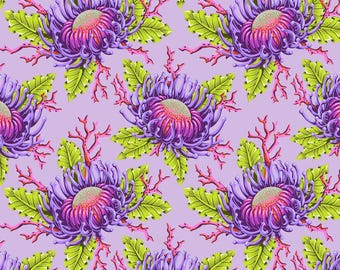 Floral Reef Friends & Anemones Ultraviolet by Tula Pink for Free Spirit Fabrics 100% Cotton