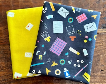 2 Piece Fat Quarter Bundle Salutations by Rashida Coleman Hale for Ruby Star Society 100% Cotton