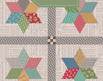 Home Town Stars Quilt Pattern by Lori Holt of Bee In My Bonnet Printed Hard Copy