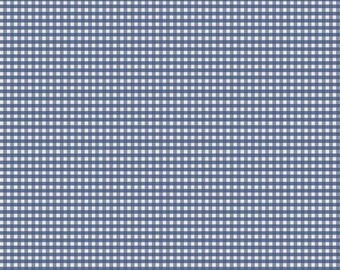 Small 1/8" Gingham Denim Blue Riley Blake Basics 100% Cotton