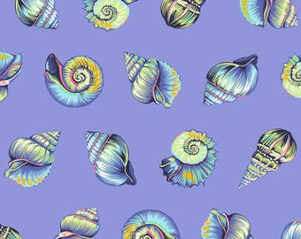 Floral Reef Lil Shelly Marine by Tula Pink for Free Spirit Fabrics 100% Cotton