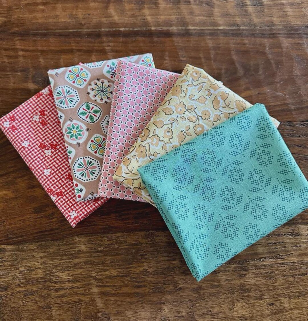 5 Piece Fat Quarter Bundle Stitch by Lori Holt for Riley Blake 100% ...