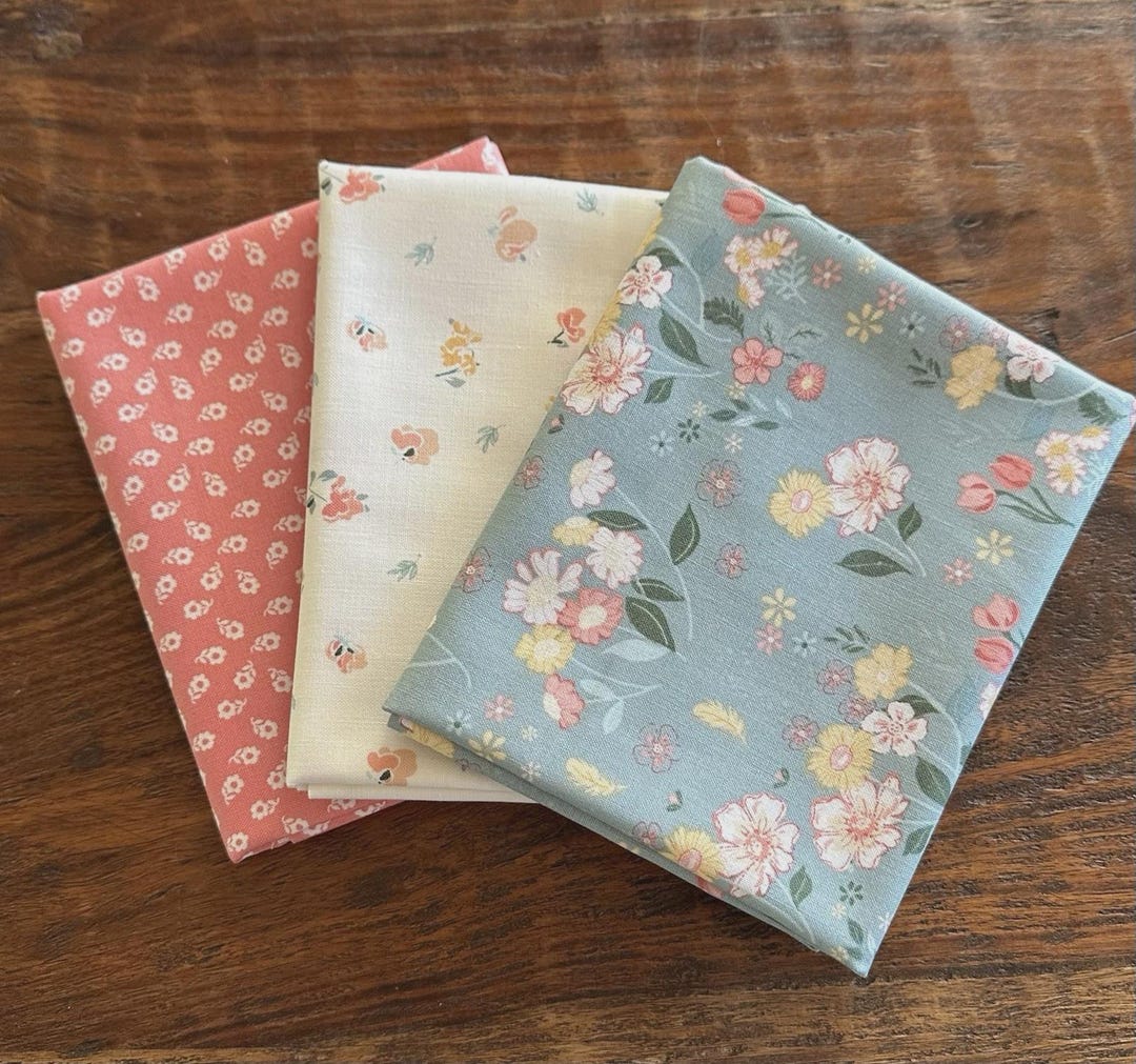 3 Piece Fat Quarter Bundle New Beginnings by Sandy Gervais for Riley ...