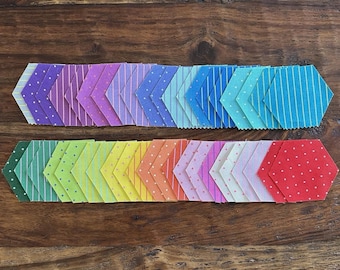 Tiny Coordinates Tula Pink 40 Piece Precut Hexagons 1" Finished - 3/8" Seam Allowance - EPP Papers Optional