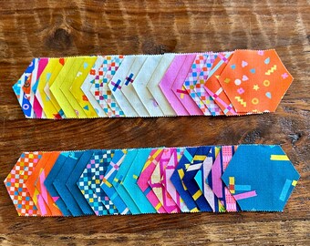 Washi Plus Ruby Star Society 40 Piece Precut Hexagons 1" Finished - 3/8" Seam Allowance - EPP Papers Optional