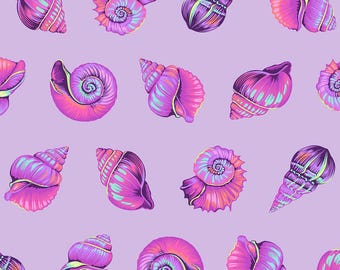 Floral Reef Lil Shelly Ultraviolet by Tula Pink for Free Spirit Fabrics 100% Cotton