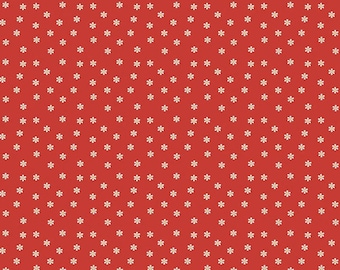 Summer's In Town Daisies Red by Sandy Gervais for Riley Blake 100% Cotton