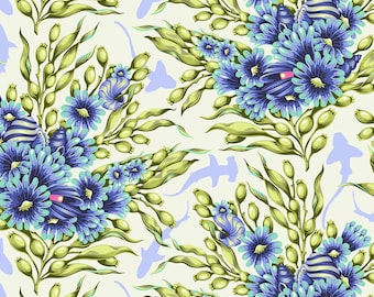 Floral Reef Shadow Sharks Marine by Tula Pink for Free Spirit Fabrics 100% Cotton