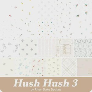Hush Hush 3 Low Volume Riley Blake 40 Piece Precut Hexagons 1" Finished ...