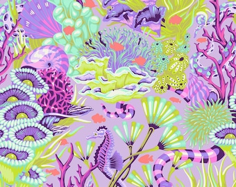 Floral Reef Reef What You Sew Ultraviolet by Tula Pink for Free Spirit Fabrics 100% Cotton