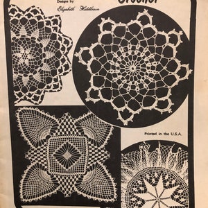 Crochet pattern doilies tablecloth chair cover Elizabeth Hiddleson cotton crochet patterns book vintage Victorian Volume 27 Crochet pattern doilies tablecloth chair cover Elizabeth Hiddleson cotton crochet patterns book vintage Victorian Volume 27