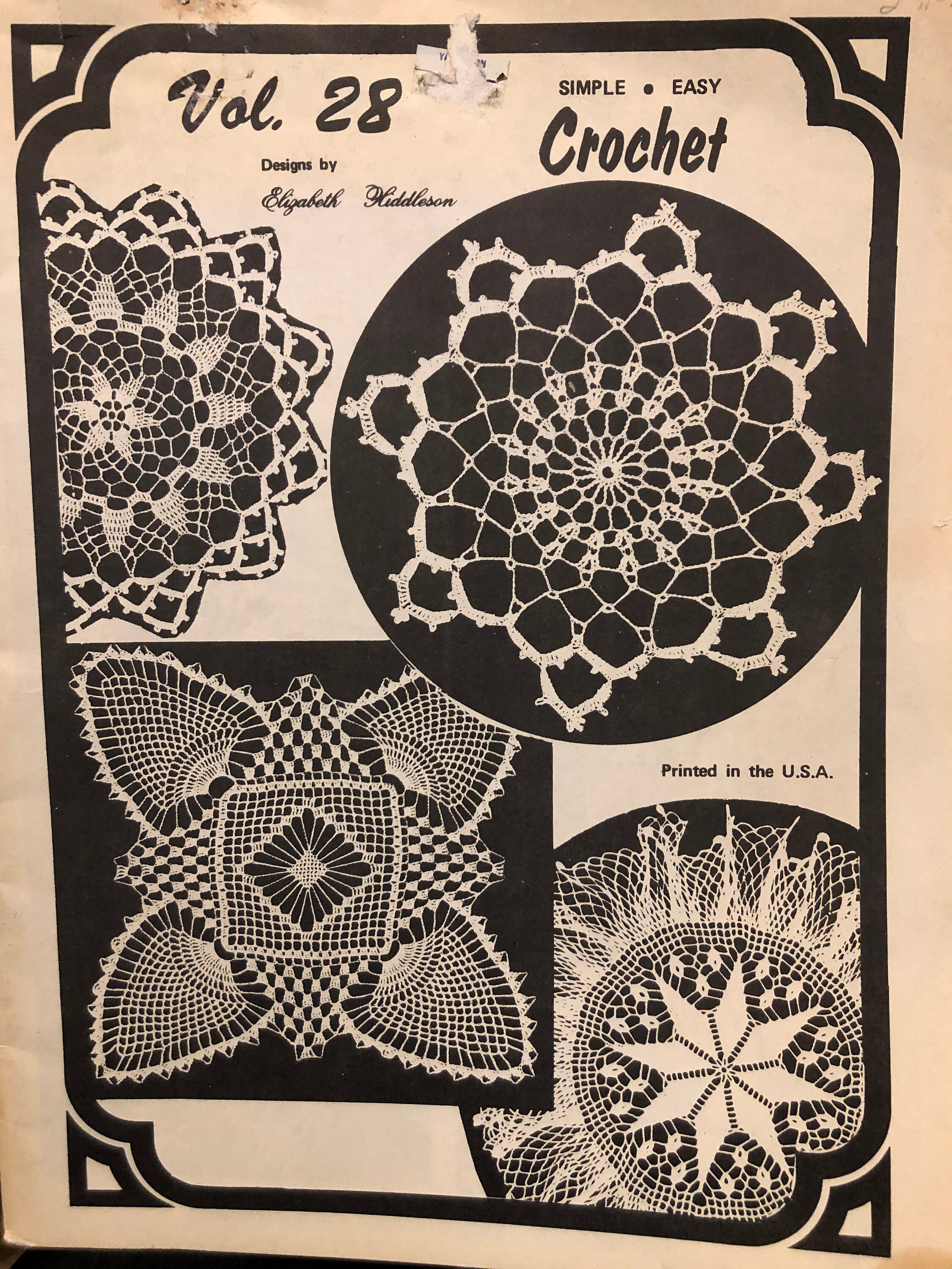 Crochet pattern doilies tablecloth chair cover Elizabeth Hiddleson cotton crochet patterns book vintage Victorian Volume 27 Crochet pattern doilies tablecloth chair cover Elizabeth Hiddleson cotton crochet patterns book vintage Victorian Volume 27