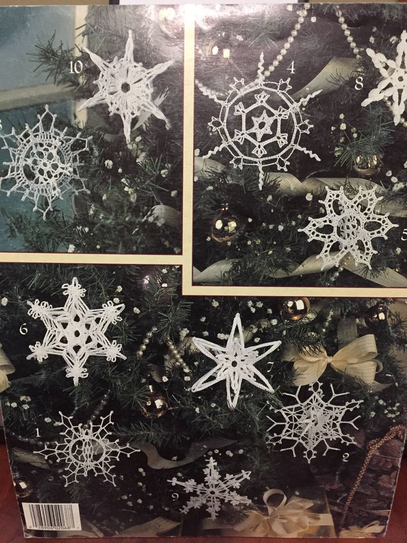 christmas crochet ornament pattern book crochet dimensional snowflake pattern victorian tree ornaments cotton crochet patterns leaflet