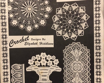 Crochet pattern doilies tablecloth chair cover Elizabeth Hiddleson cotton crochet patterns book vintage Victorian Volume 27 Crochet pattern doilies tablecloth chair cover Elizabeth Hiddleson cotton crochet patterns book vintage Victorian Volume 27
