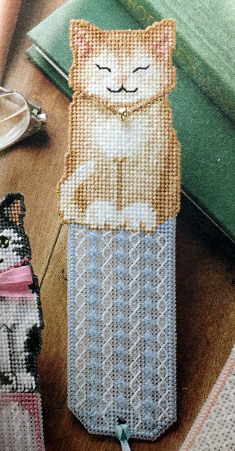 Plastic Canvas Bookmarkers Cat Kitten Feline Digital Pattern Etsy