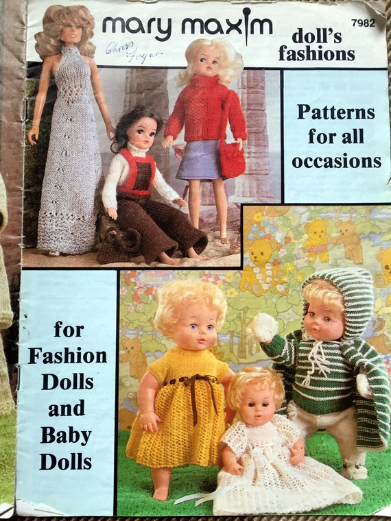 barbie doll knitting pattern books