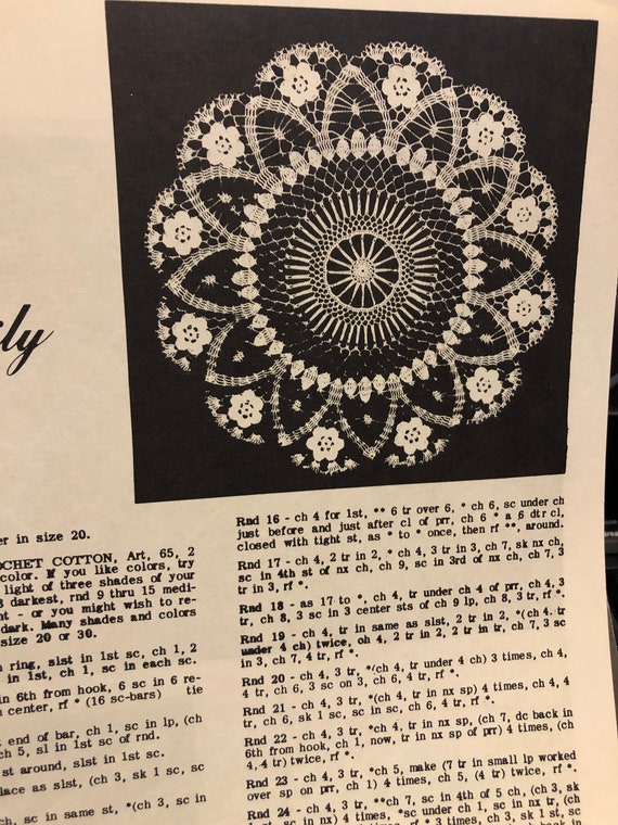 Crochet pattern doilies tablecloth chair cover Elizabeth Hiddleson cotton crochet patterns book vintage Victorian Volume 27 Crochet pattern doilies tablecloth chair cover Elizabeth Hiddleson cotton crochet patterns book vintage Victorian Volume 27