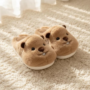 Flauschige Hamster Hausschuhe - Warm, weich & herrlich gemütlich