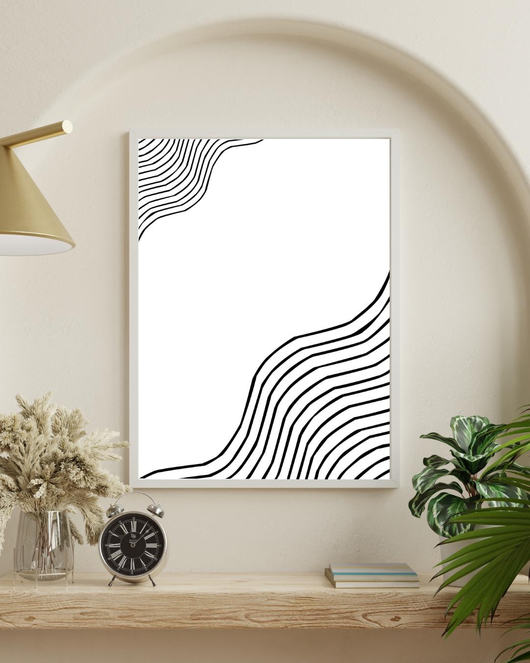 Black and White Line Art Print – Minimalist Geometric Wall Art - Etsy