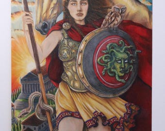 Goddess Altar Artwork - Athena