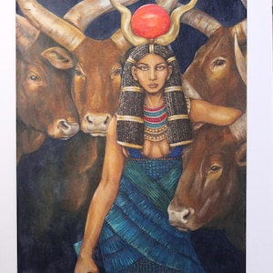 Ilustración del altar de la diosa Hathor