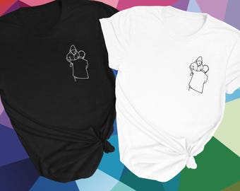 Custom Dad Holding Baby Shirt Minimal Line Art Father Child Tee Fathers Day Gift