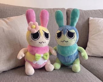 Peluche Squirm Dandy’s World, set de peluches de conejito Kawaii, peluche suave y adorable para gamers, regalo coleccionable para niños y fans.