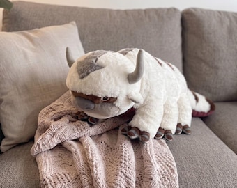 Appa Plüsch, Avatar The Last Airbender Kuscheltier, Riesiges Fliegender Bison Plüschtier, Weiches Kawaii Sammlergeschenk für Fans Kinder