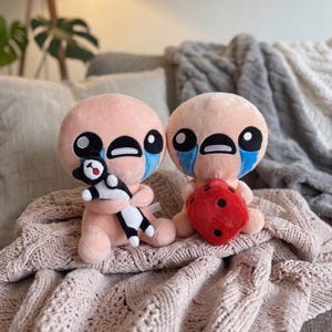 Binding of Isaac Plush Set, Isaac Plushies with Dice & Guppy, Kawaii Video Game Stuffed Dolls, Soft Collector Gift for Kids Gamers