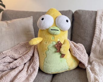 El peluche Pupa inspirado en Solar Opposites, un adorable animal de peluche alienígena, un divertido regalo de dibujos animados de ciencia ficción para niños.