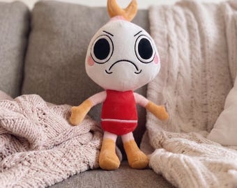 Shrimpo Dandy's World Plush, Cute Cartoon Character Plushie, Kawaii Stuffed Animal Toy, Soft Gamer Gift for Fans Kids