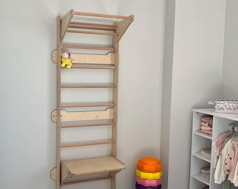 Schwedische Leiter, Kleinkind Geschenk, verstellbare Kletterwand, Kleinkind Klettergerüst, Montessori Spiel Gym, Montessori Kletterer