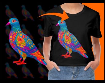 Psychedelic Pigeon PNG, Free Commercial use, Instant Download