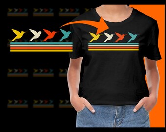 Retro Hummingbird PNG, Free Commercial use, Instant Download