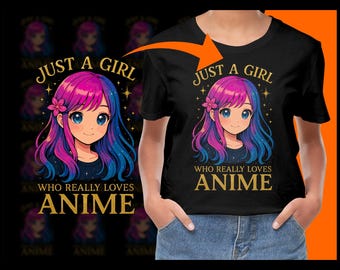 Just a Girl who loves Anime 3 PNG, Free Commercial use, Instant Download