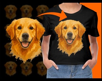 Golden Retriever Art PNG, Free Commercial use, Instant Download