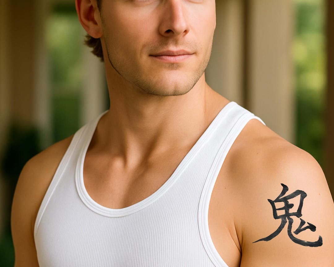 Oni 鬼 – Japanese Demon Kanji Tattoo Design | Powerful Protective Symbol ...