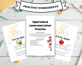 Alphabet Tracing Worksheets Printable | A-Z Alphabet Writing Printables | Preschool Handwriting Worksheets | preschool Montessori Activity
