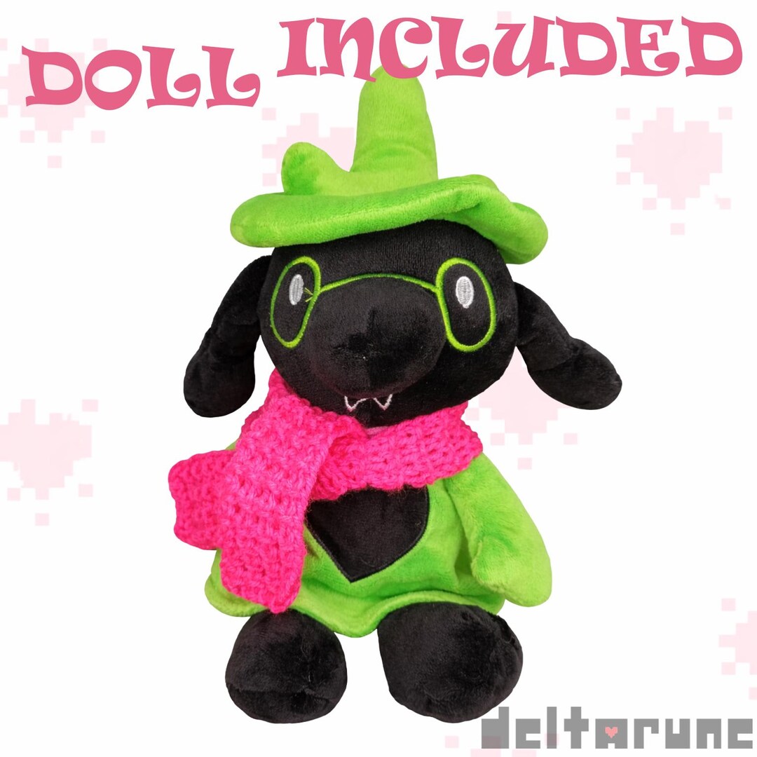 Fat Ralph Ralsei Ralsei Plush Doll Deltarune With Handmade Knitted Scarf - Etsy