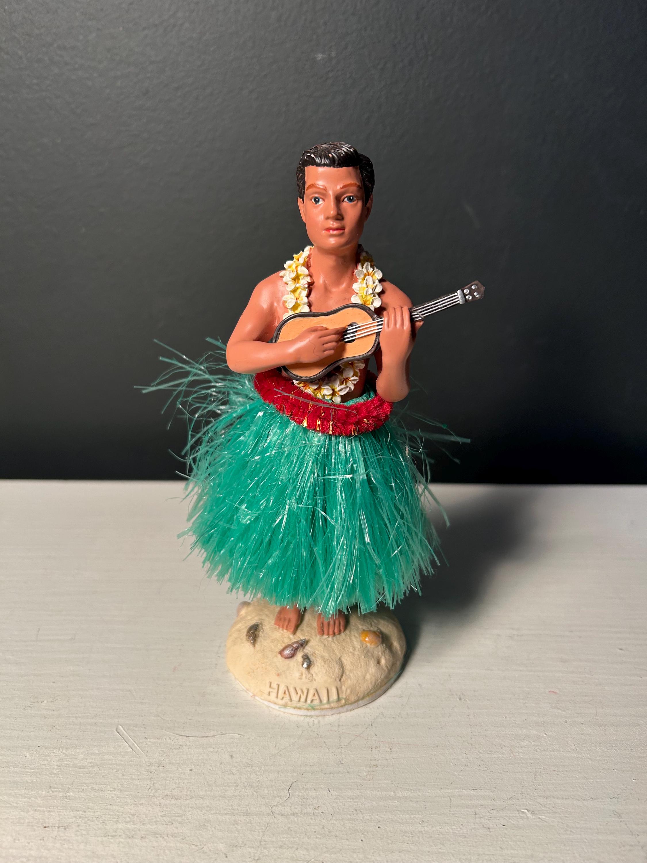 Rare Vintage Set of 2 Hawaiian Hula Dancers 11.5” Tiki Made in