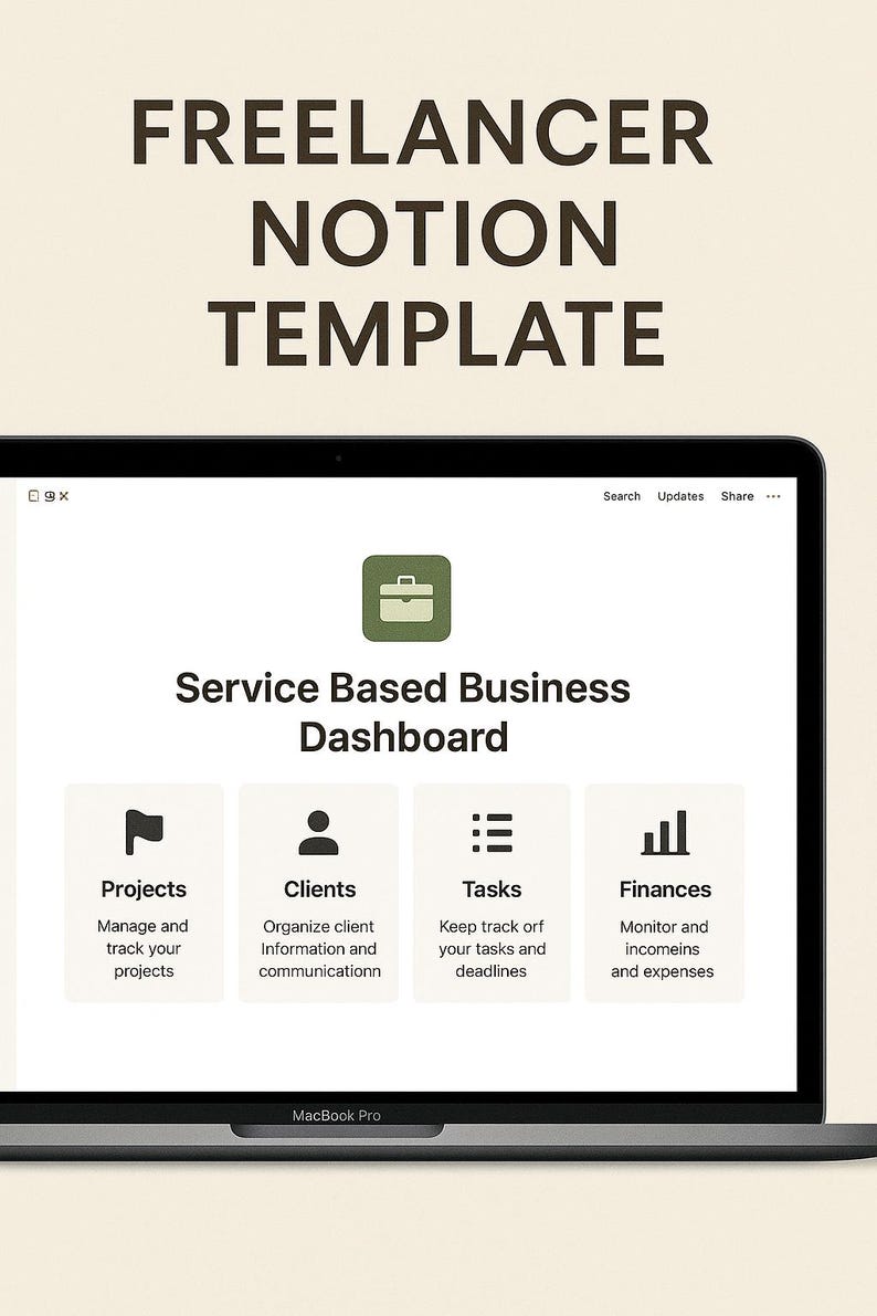 Freelancer Notion Template – Service Business Dashboard & Work Planner ...