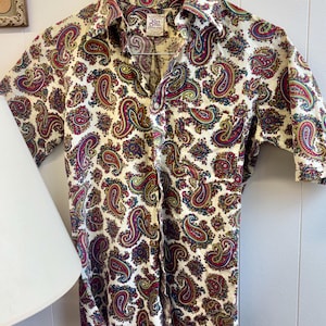 60s Paisley Shirt - Etsy